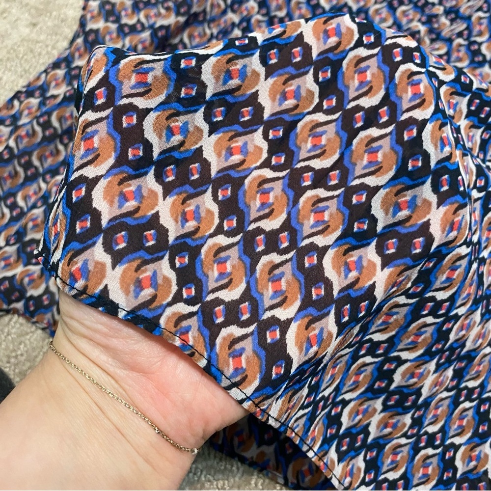 Zara Geometric Print Chiffon Maxi Dress ~ Size XS - Picture 9 of 16